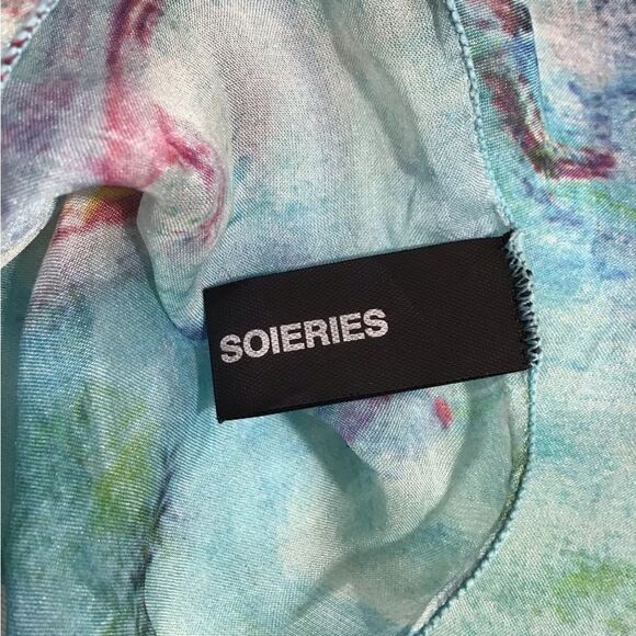 Claude Monet Water Lily Scarf Silk Oblong - Picture 7 of 10